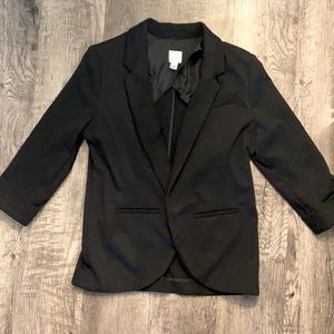 3/4 sleeve black blazer